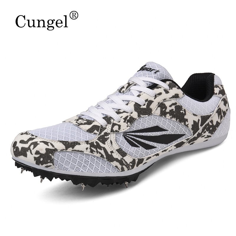 Outdoor Track Field Shoes Men Training Spiked Spike Shoes Sneakers Lightweight Lace-up Sport Non-Slip Match Waterpro